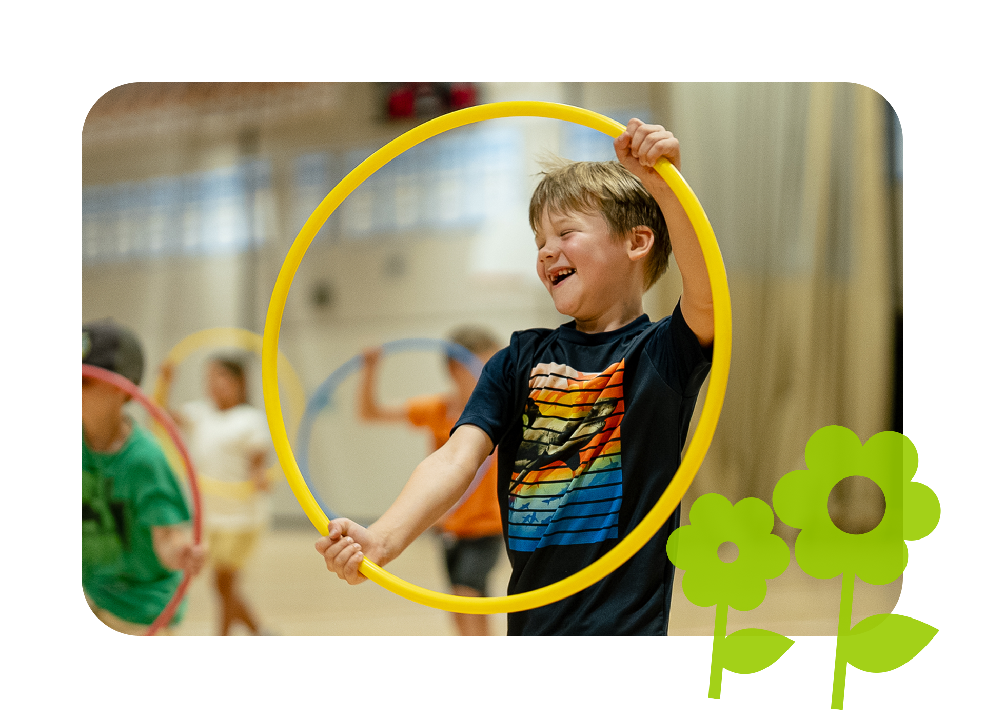 Enfant qui joue au cerceau